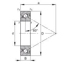 ǽ|S 7602030-2RS-TVP, 򣬽| a = 60ƹɂ(c)ܷ