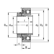 {(dio)S 2207-K-2RS-TVH-C3 + H307, (j) DIN 630  DIN 5415 (bio)(zhn)Ҫߴ, F׺;oɂ(c)ܷ