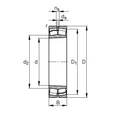 {(dio)ĝLS 22322-E1-K, (j) DIN 635-2 (bio)(zhn)Ҫߴ, FF 1:12