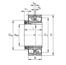 {(dio)ĝLS 23160-B-K-MB + H3160, (j) DIN 635-2 ˜ʵҪߴ, F׺;o